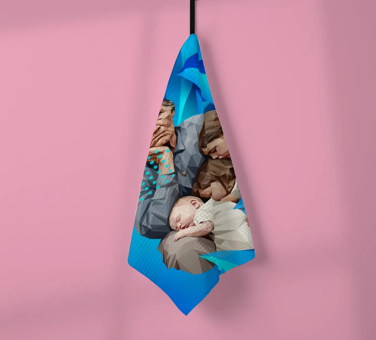 Madre migrante Lowpoly canovaccio da cucina da Low Profile