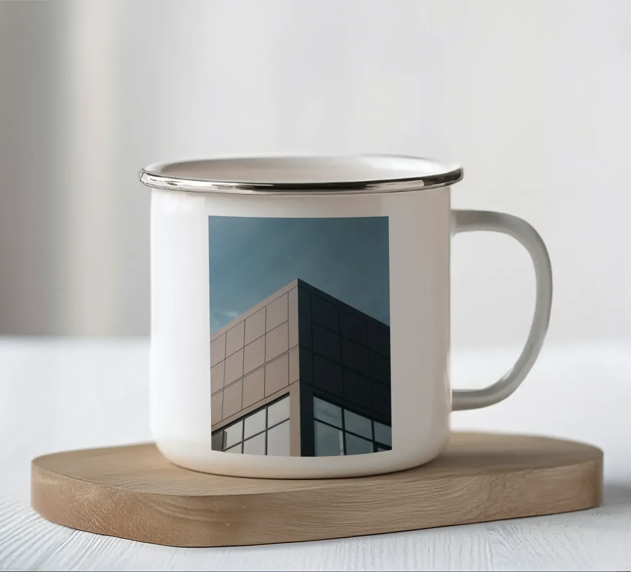 balance sky building tazza in smalto da morgal
