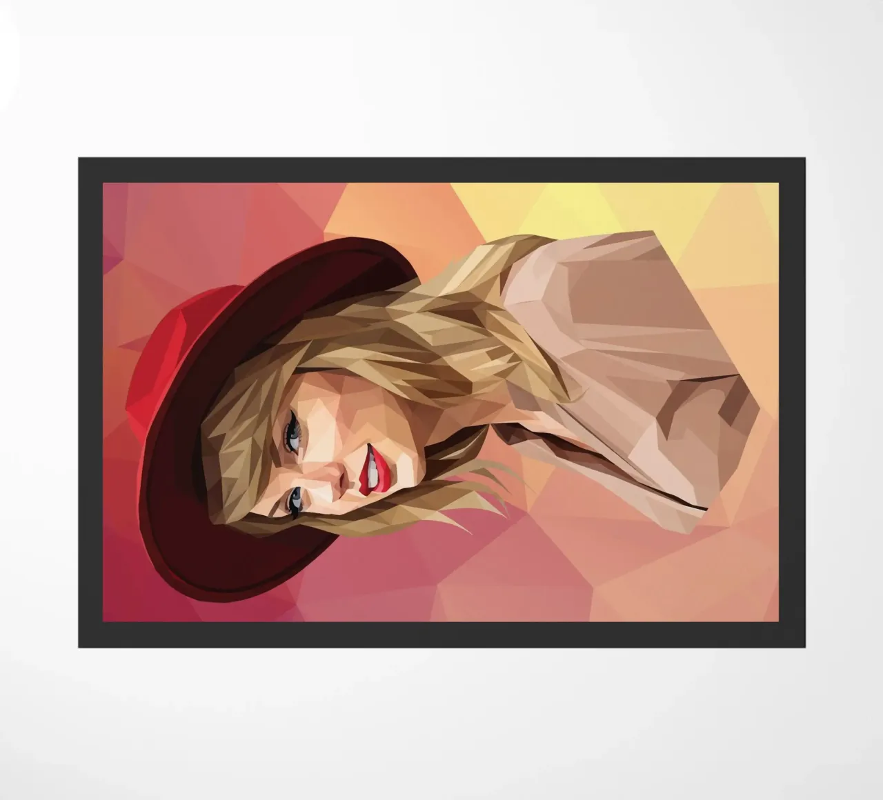 Taylor Swift con cappello rosso Low poly zerbino da Low Profile
