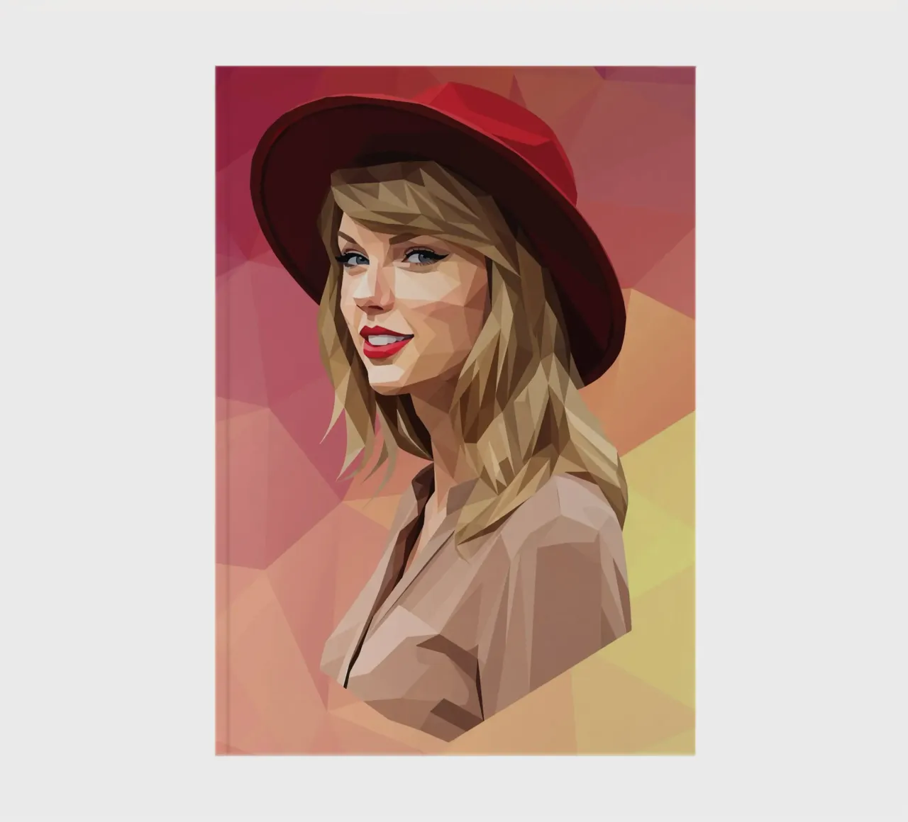 Taylor Swift con cappello rosso Low poly diario da Low Profile