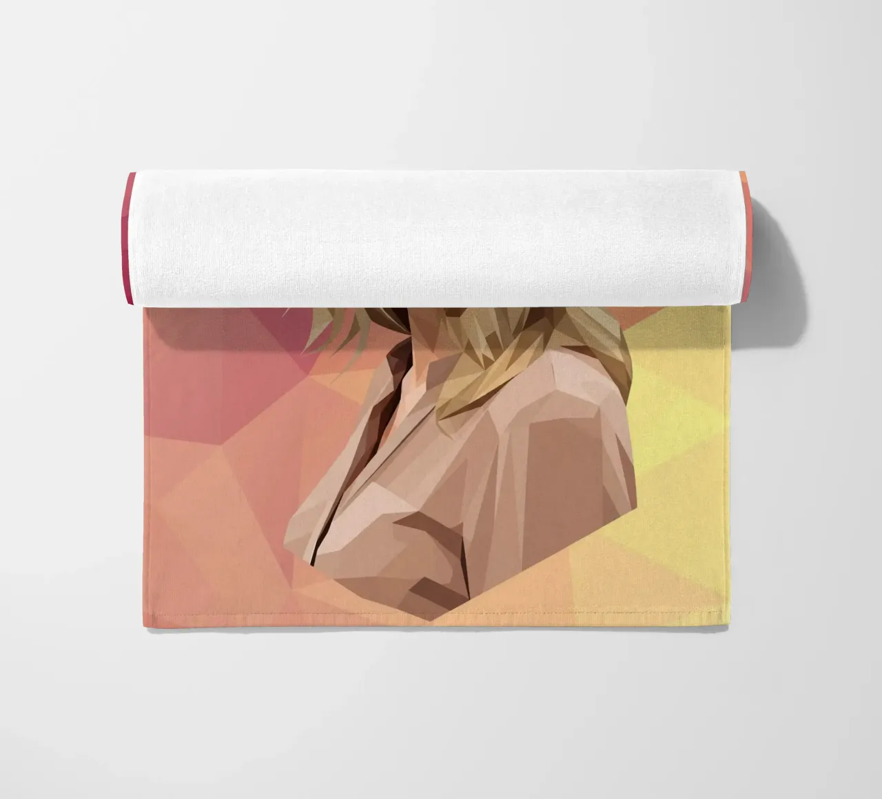 Taylor Swift con cappello rosso Low poly telo mare da Low Profile
