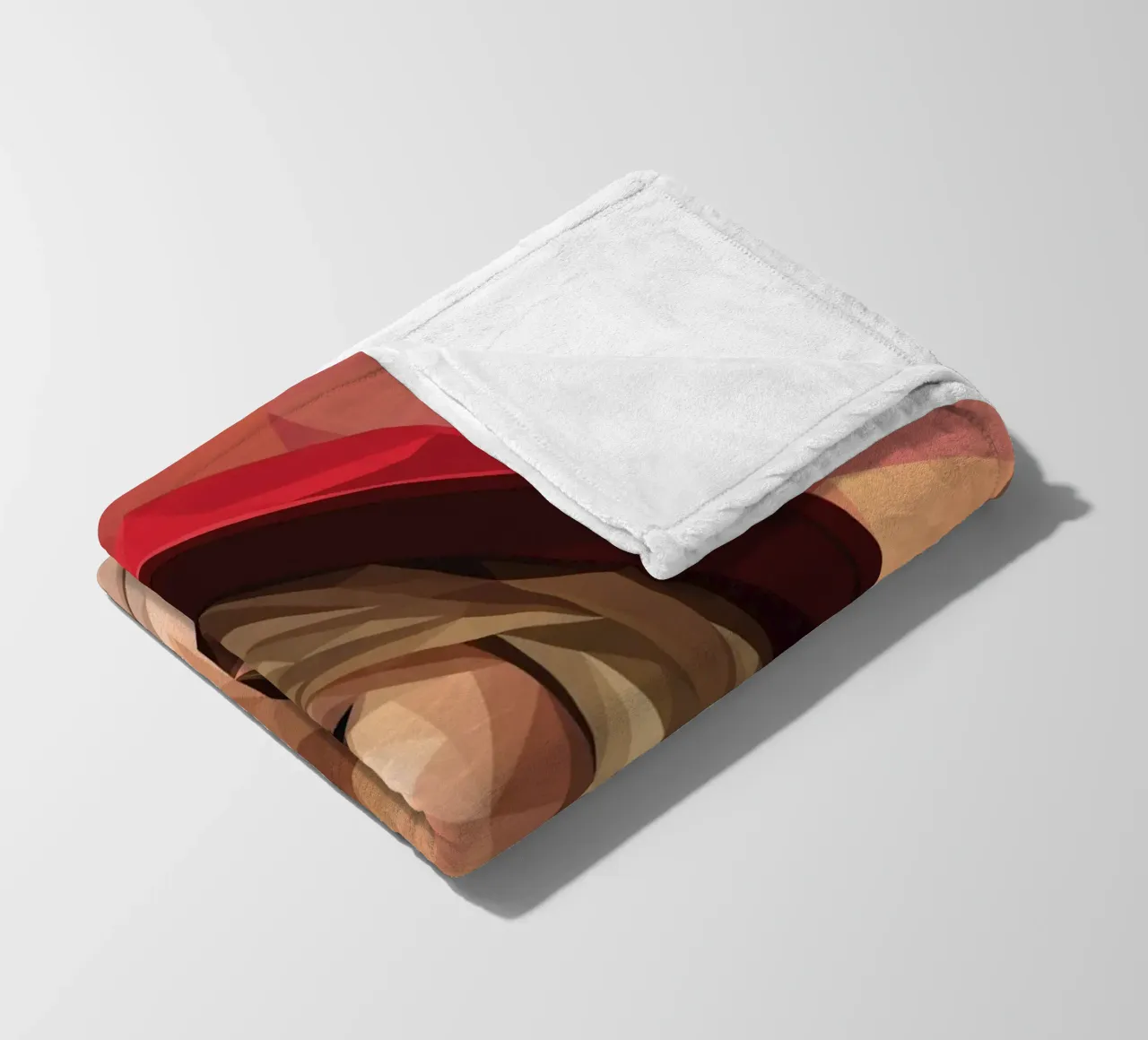 Taylor Swift mit rotem Hut Low Poly Fleecedecke von Low Profile