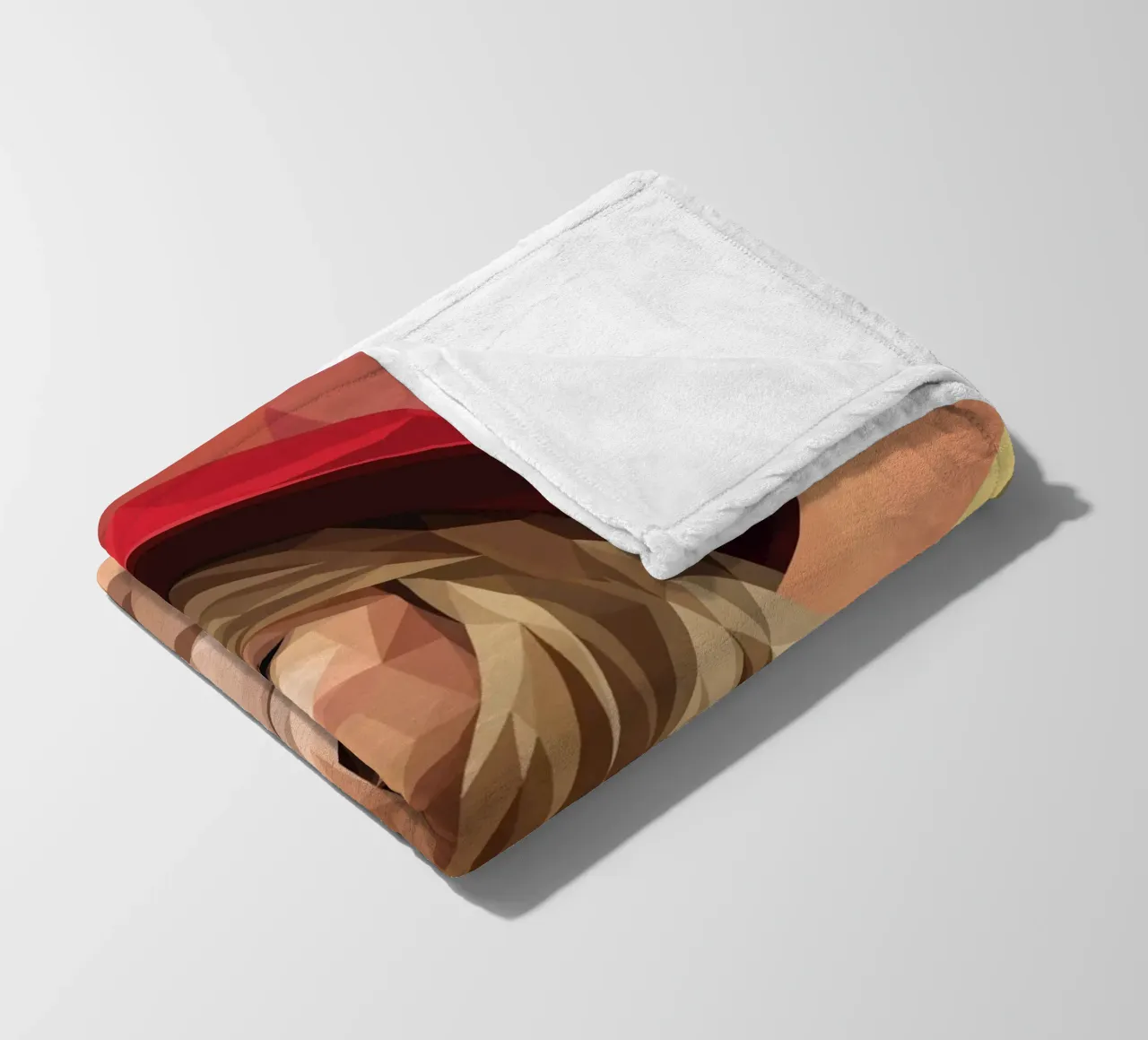 Taylor Swift mit rotem Hut Low Poly Fleecedecke von Low Profile