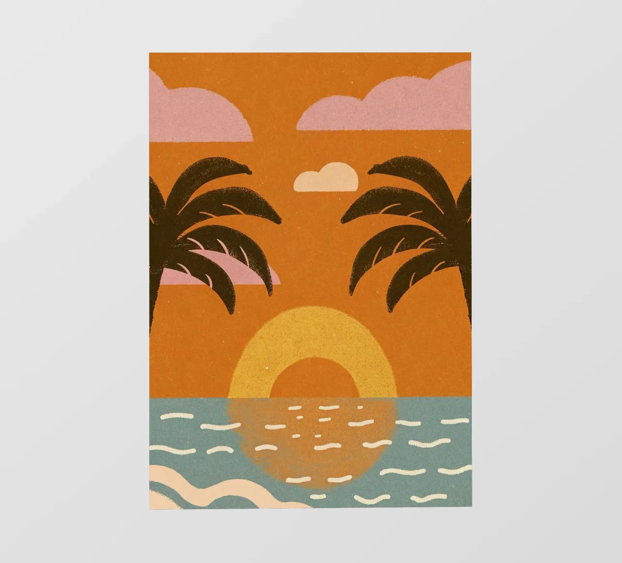 palm and sunset telo in pvc da morgal