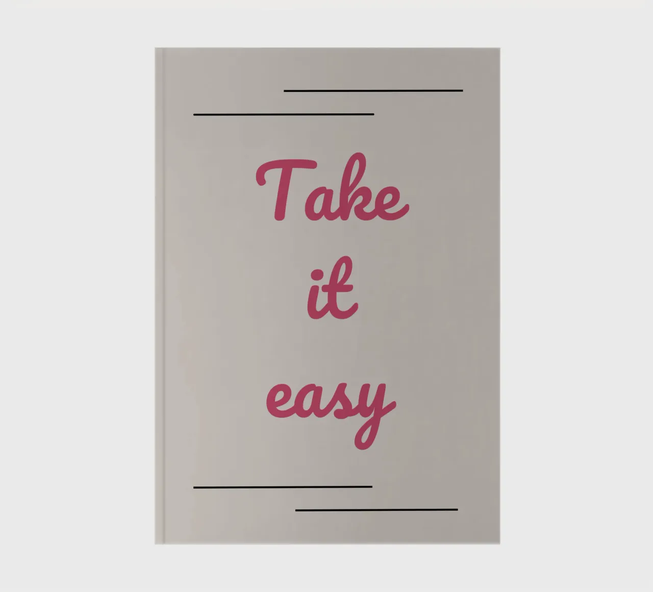 Take it easy notebook by BenCoStyle