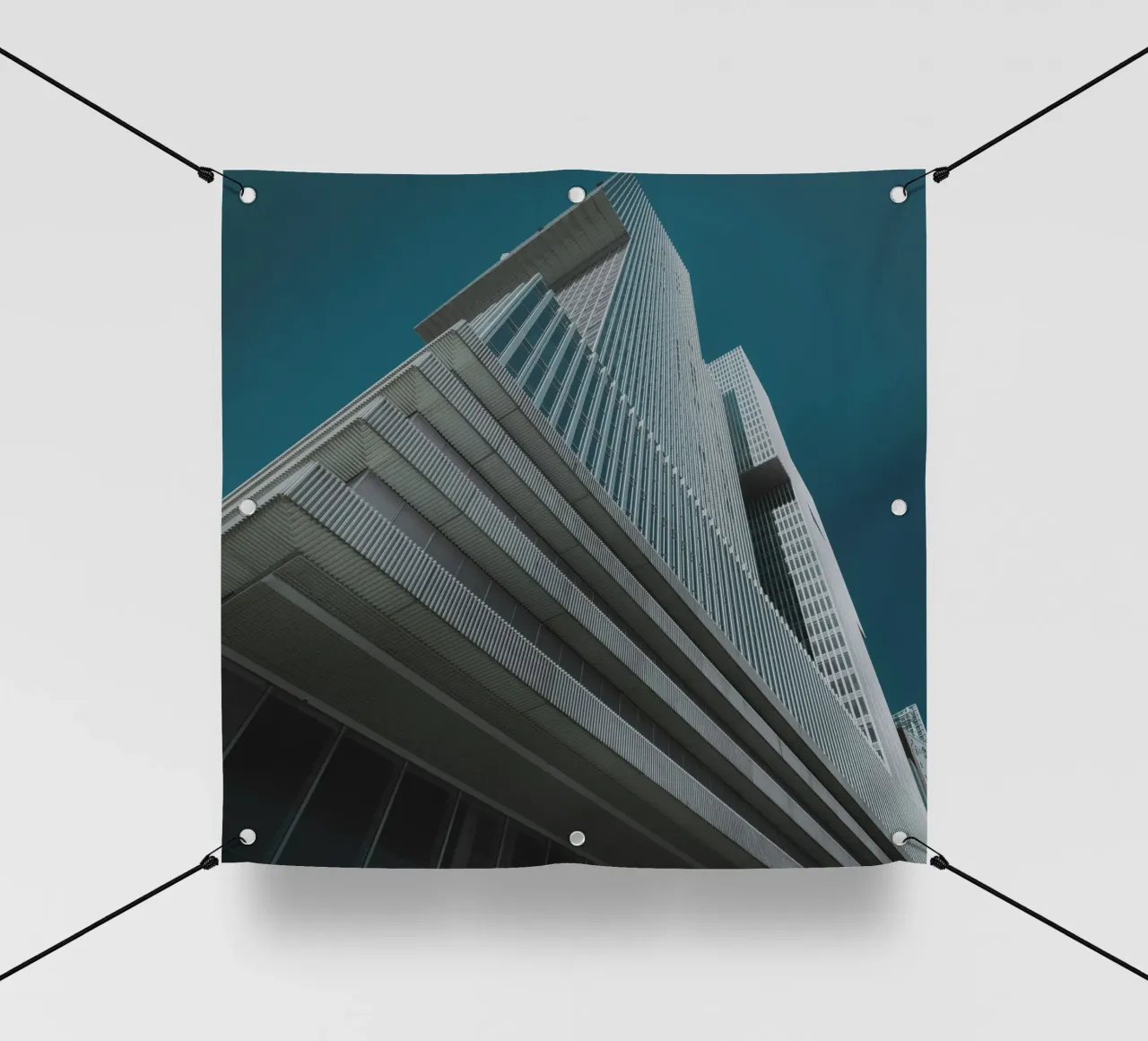 striped sky building telo in pvc da morgal