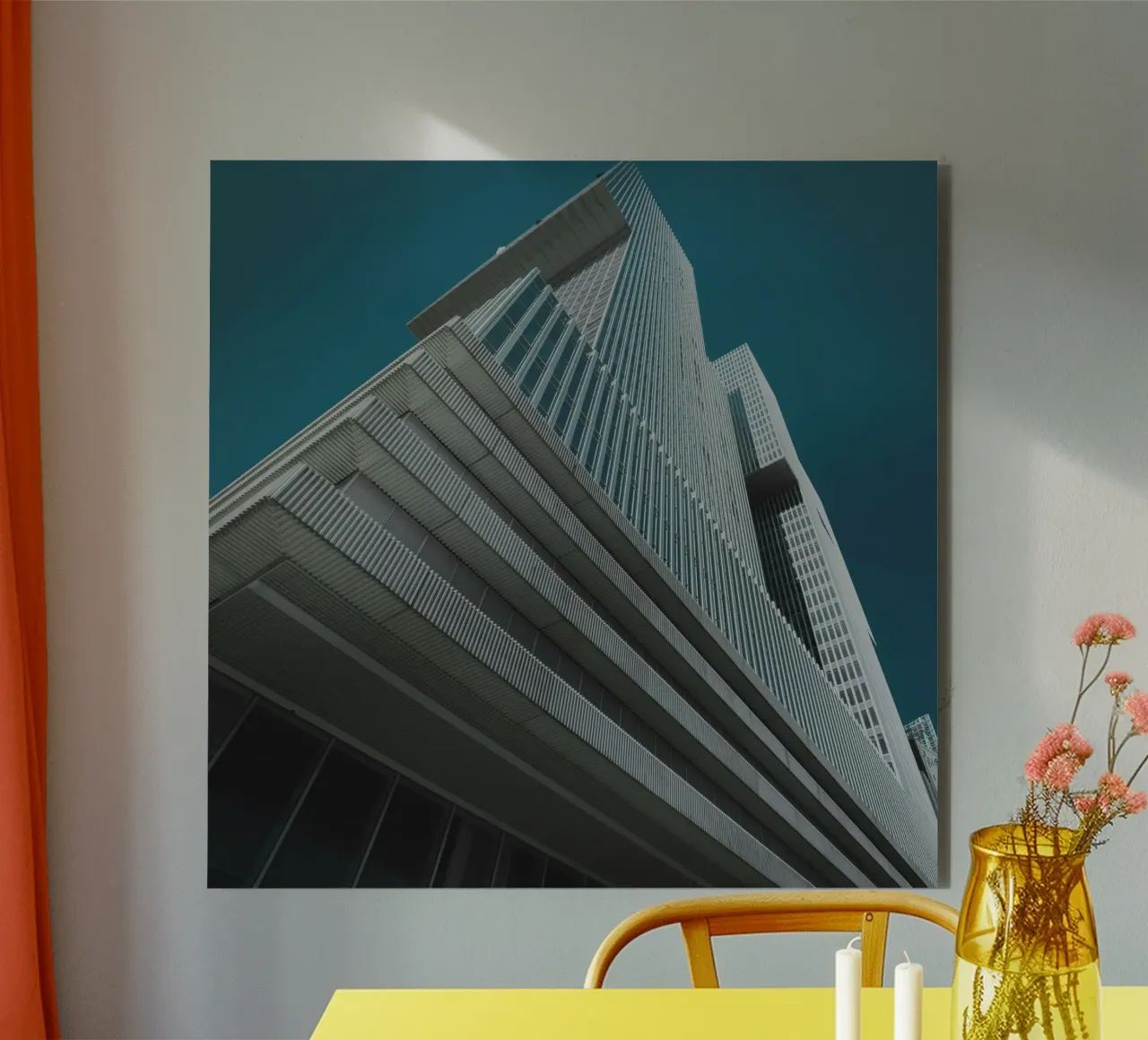 striped sky building alluminio dibond da morgal