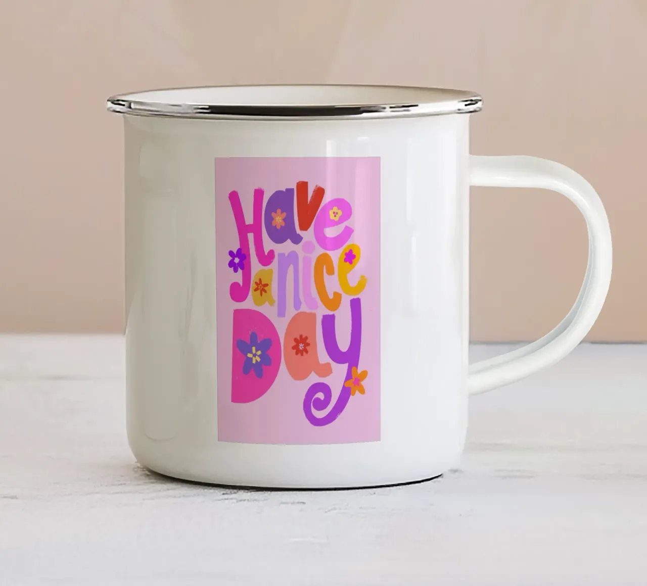 Have a nice day tazza in smalto da Art House