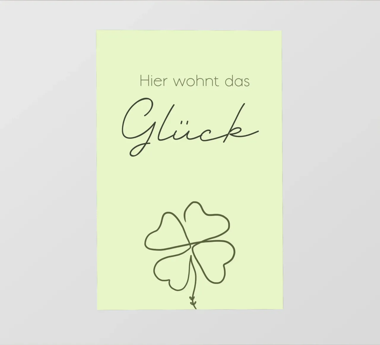 Minimal Boho Line Art - Qui è dove vive la felicità pellicola backlit da Spruch drauf!