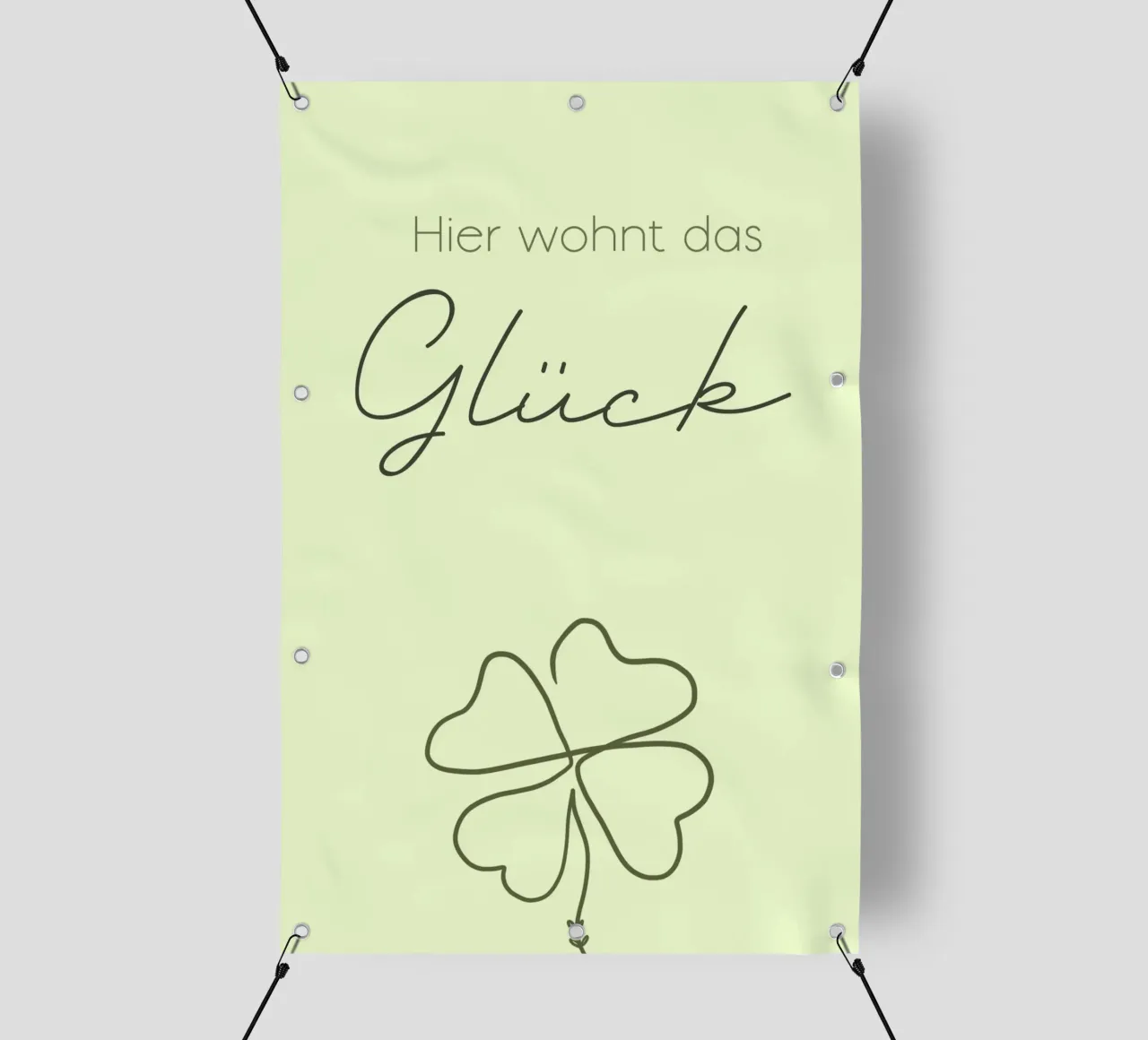 Minimal Boho Line Art - Qui è dove vive la felicità telo in pvc da Spruch drauf!