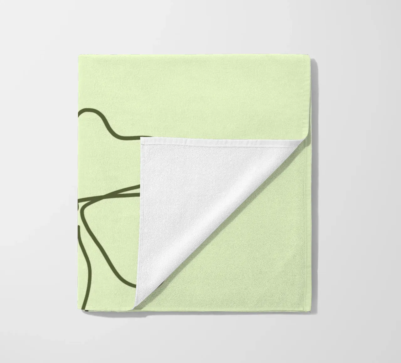 Minimal Boho Line Art - Qui è dove vive la felicità telo mare da Spruch drauf!