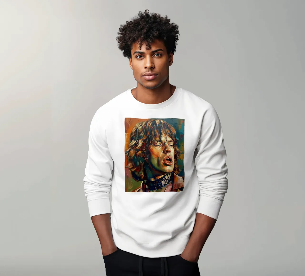 Mick Jagger arte astratta felpa da Lembayung art