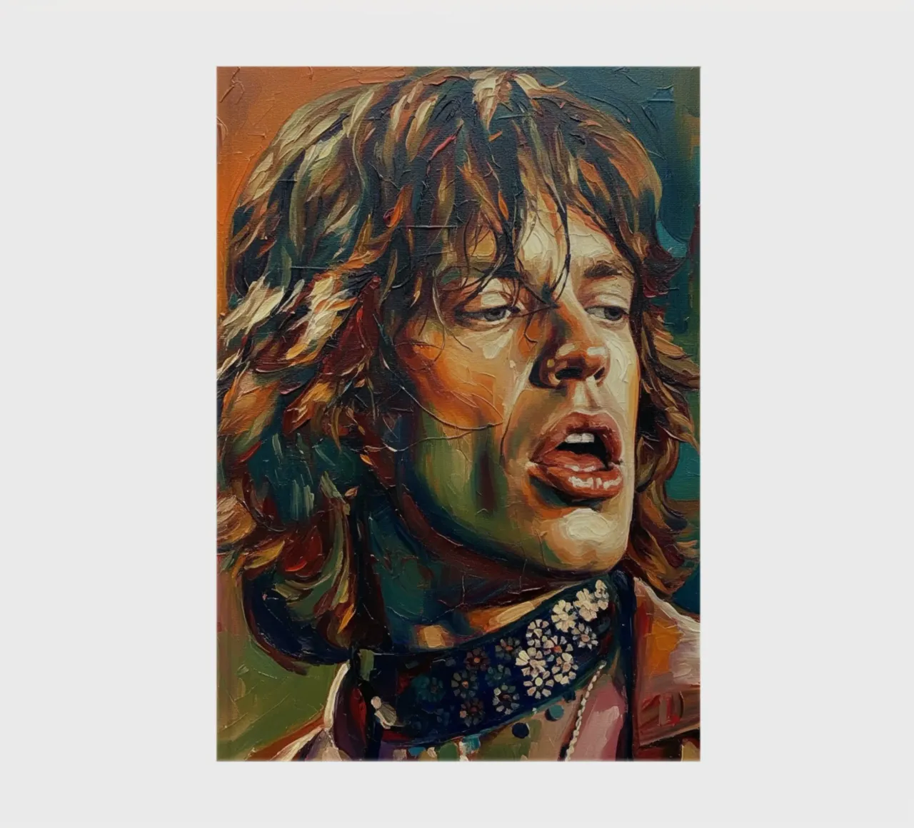 Mick Jagger abstract art notebook by Lembayung art
