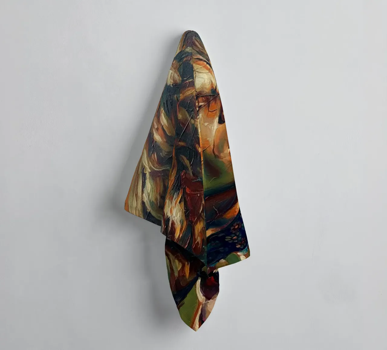 Mick Jagger abstract art towel by Lembayung art