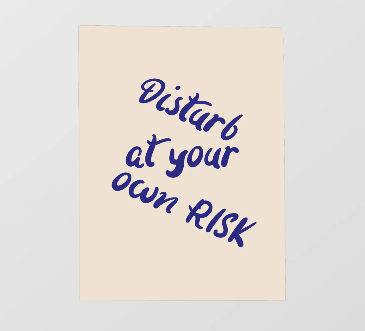 Disturb at your own risk telo in pvc da blisstype