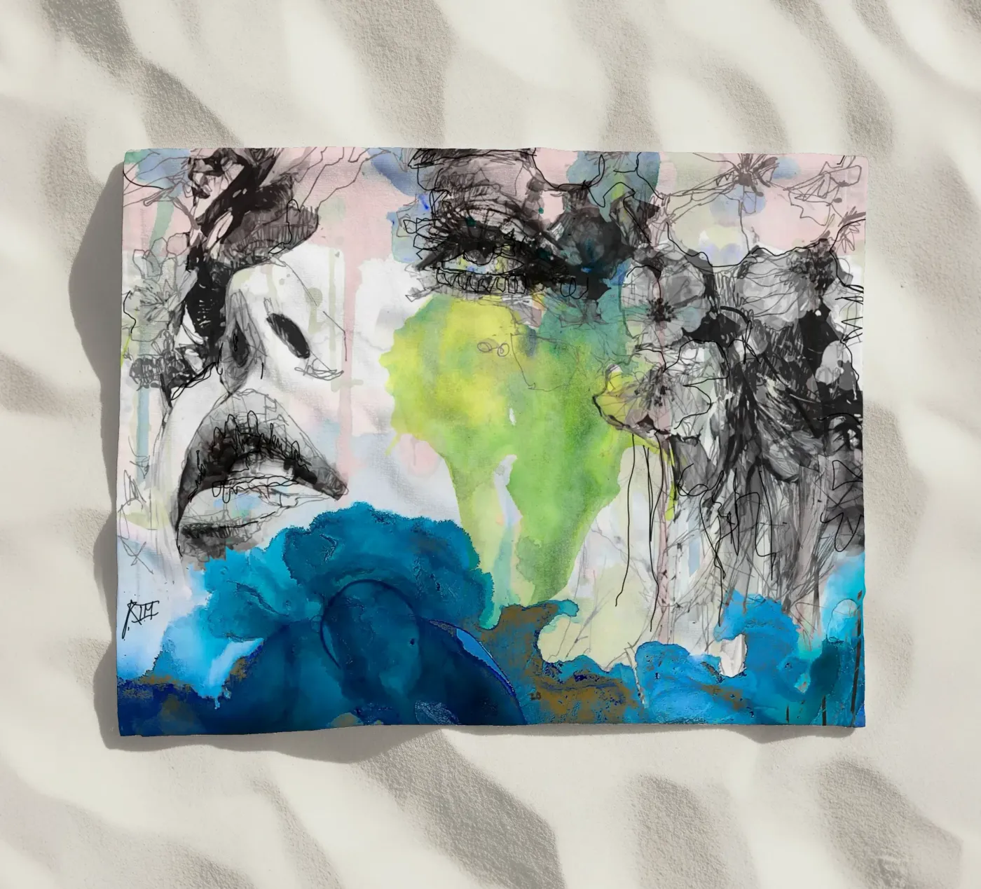 drill1 beach towel by Giulio Iurissevich