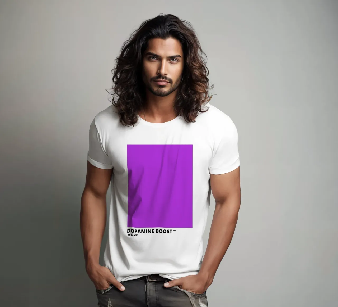 Aumento della dopamina Colore viola t-shirt da Magnific