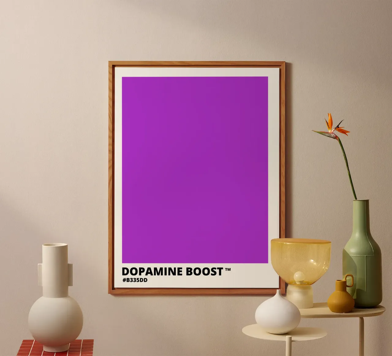 Aumento della dopamina Colore viola alluminio dibond da Magnific