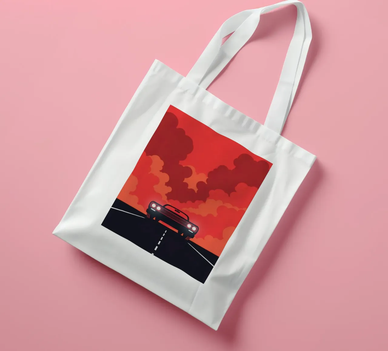 car in red cloudy borsa in juta da morgal