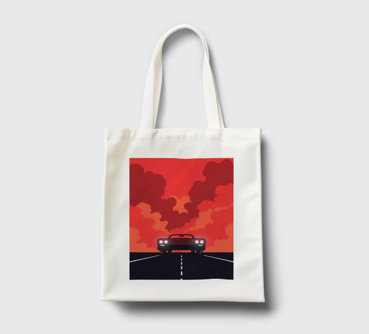 car in red cloudy borsa in juta da morgal