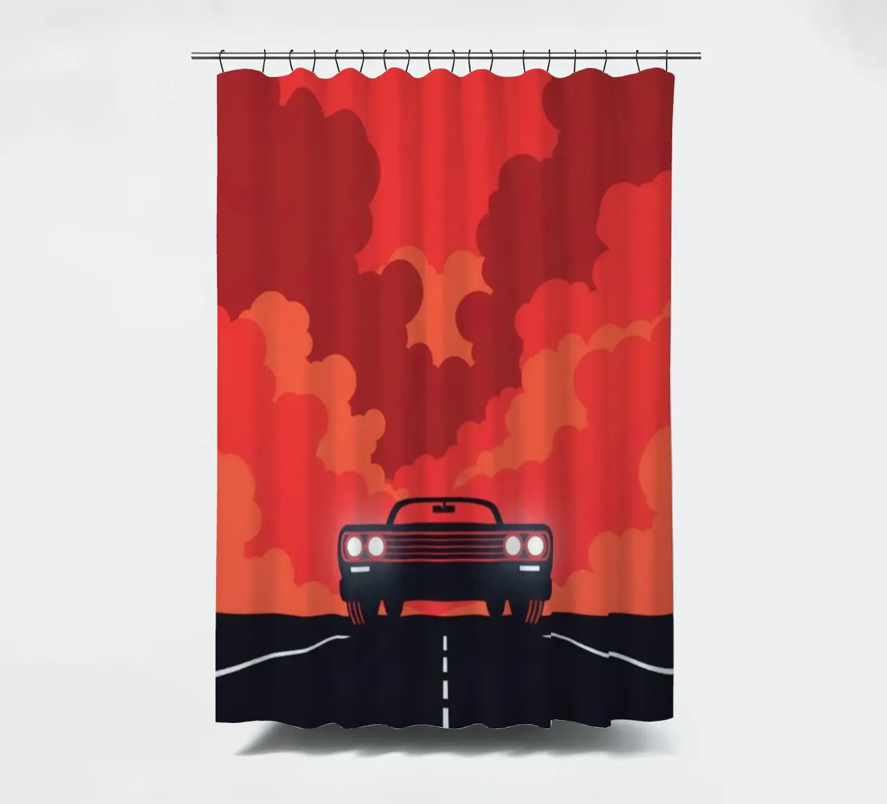 car in red cloudy tenda da doccia da morgal