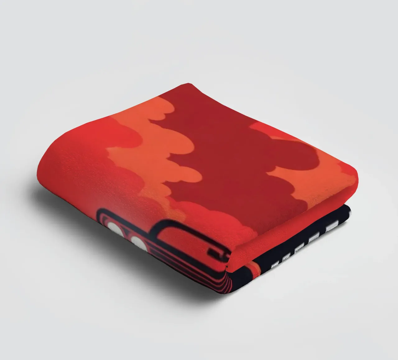 car in red cloudy asciugamano da bagno da morgal