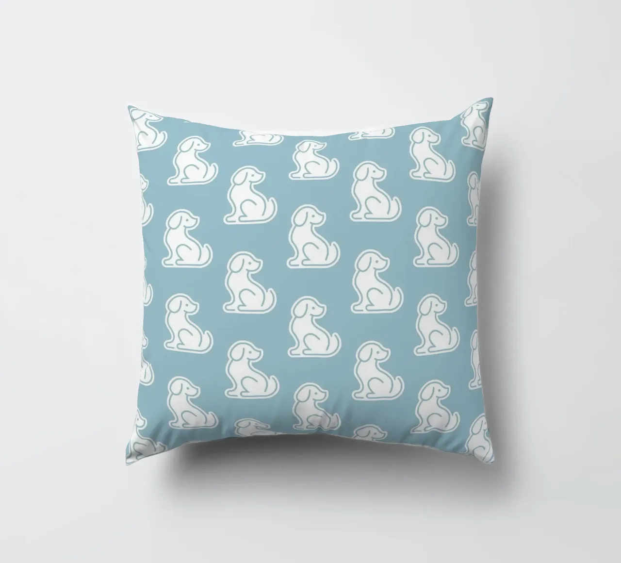 Dog Blue Pattern #1 cuscino da kathrinmay
