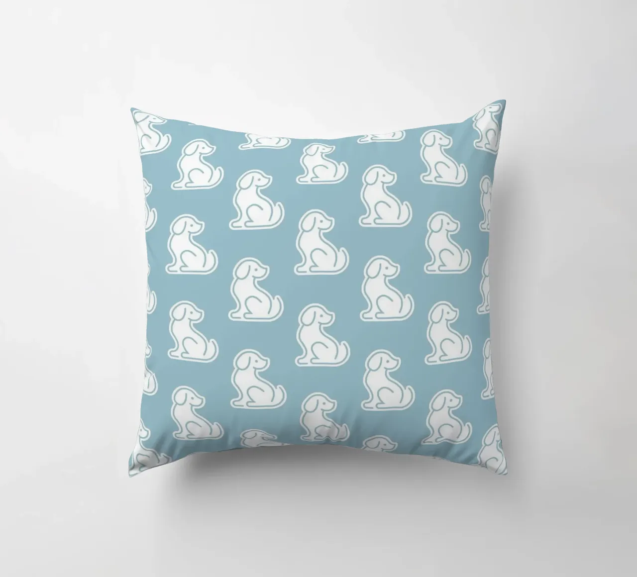 Dog Blue Pattern #1 cuscino da kathrinmay