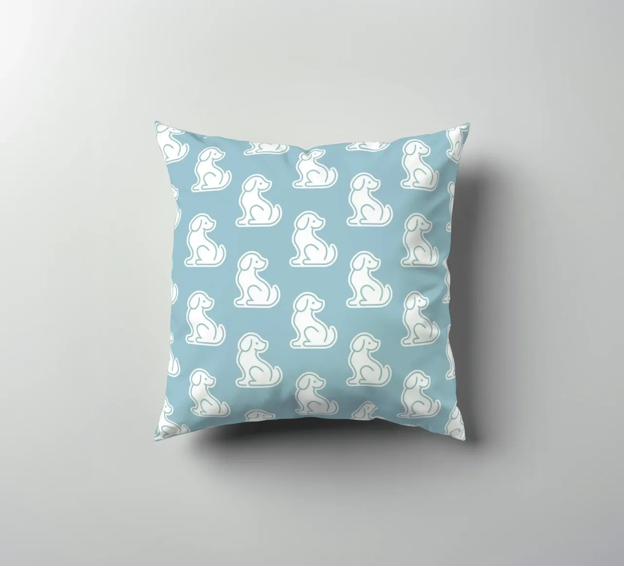 Dog Blue Pattern #1 cuscino da kathrinmay