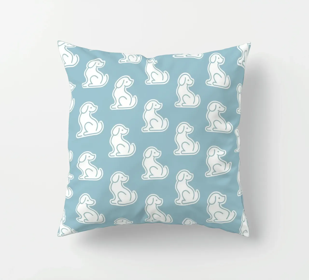 Dog Blue Pattern #1 cuscino da kathrinmay