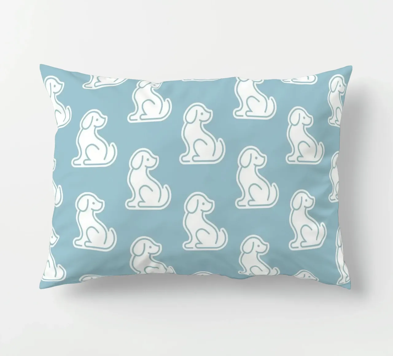 Dog Blue Pattern #1 cuscino da kathrinmay