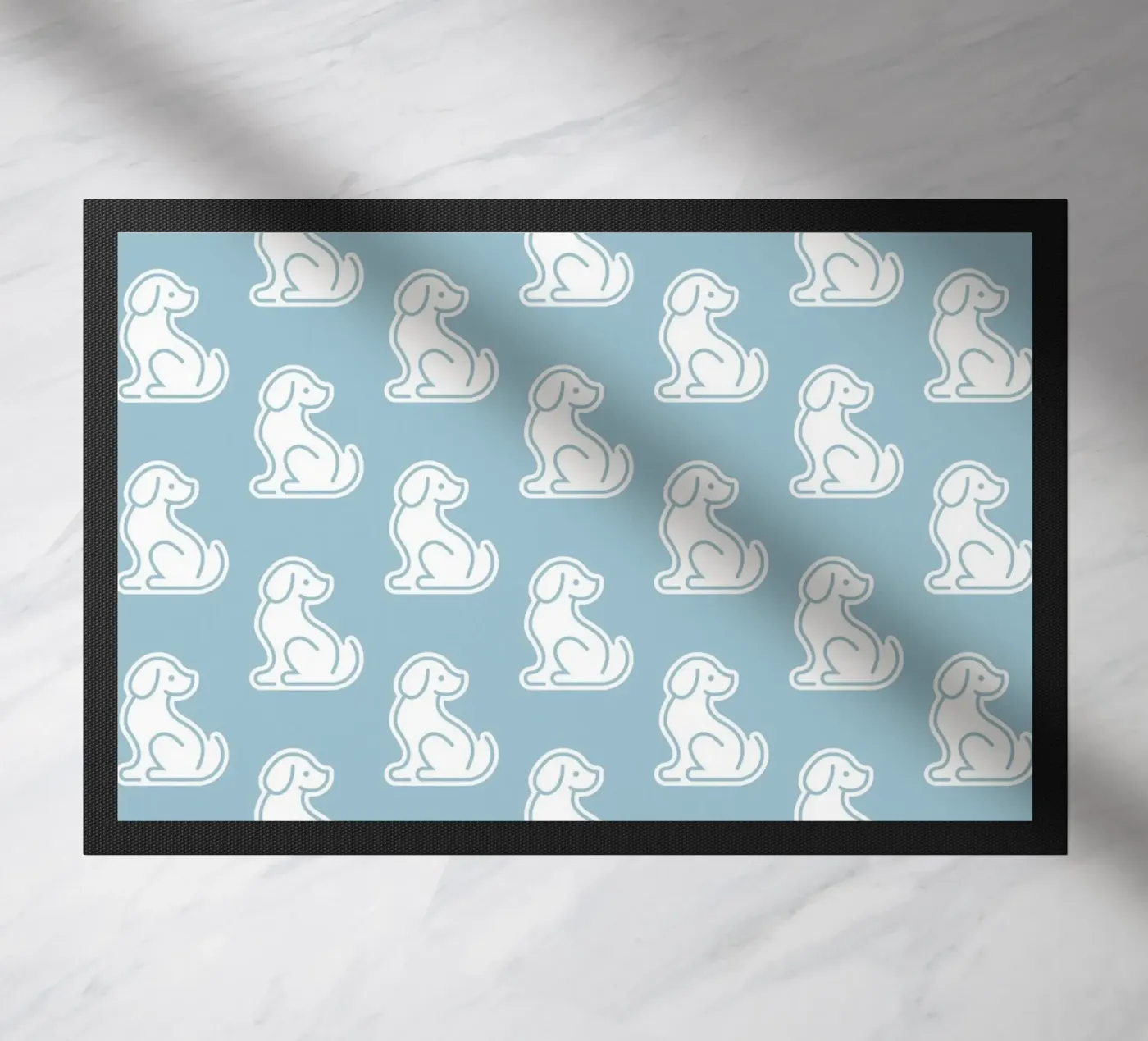 Dog Blue Pattern #1 doormat by kathrinmay