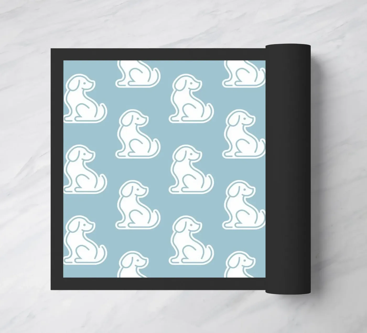 Dog Blue Pattern #1 doormat by kathrinmay