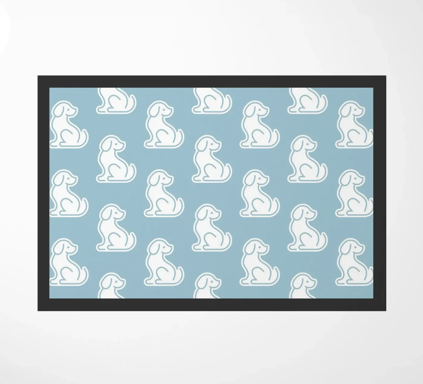 Dog Blue Pattern #1 doormat by kathrinmay