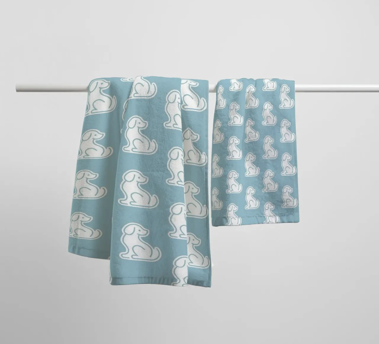 Dog Blue Pattern #1 asciugamano da bagno da kathrinmay