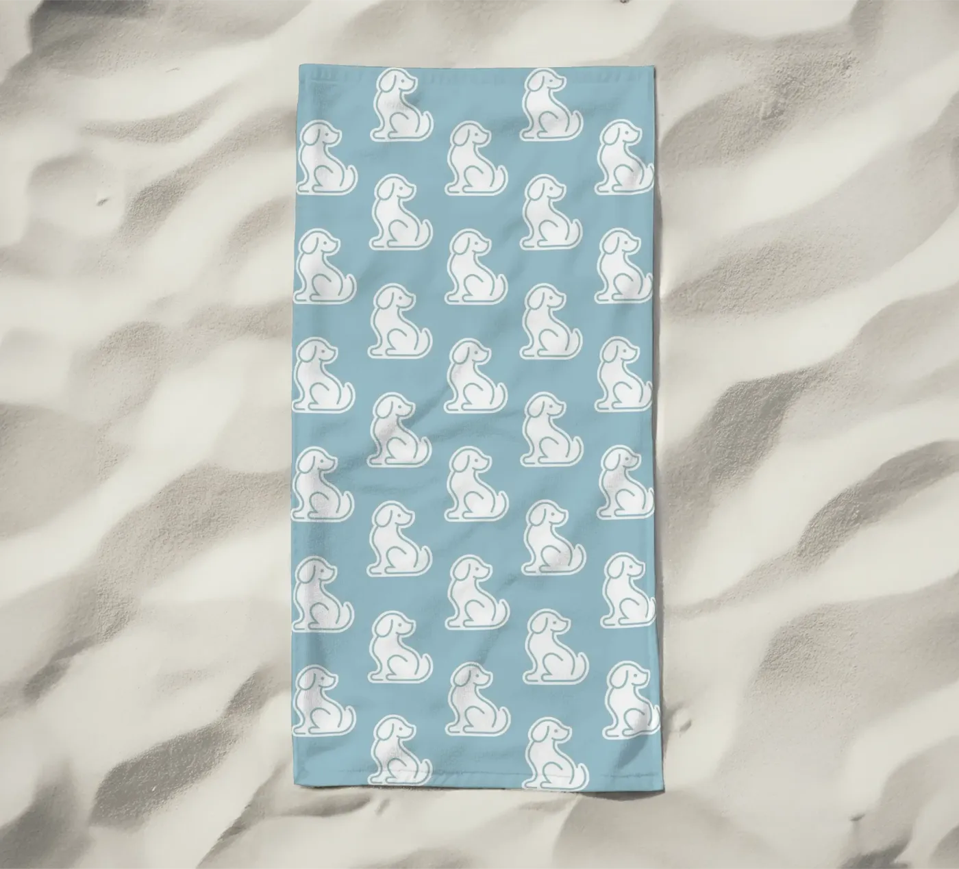 Dog Blue Pattern #1 telo mare da kathrinmay