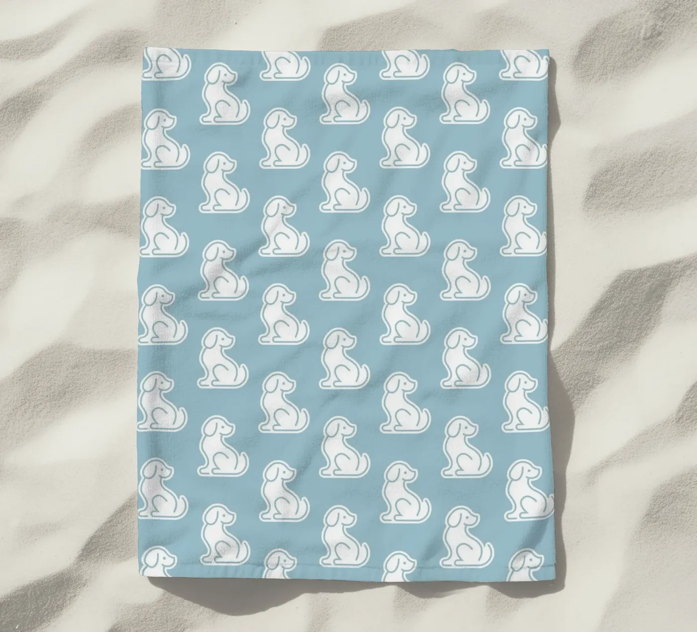Dog Blue Pattern #1 telo mare da kathrinmay