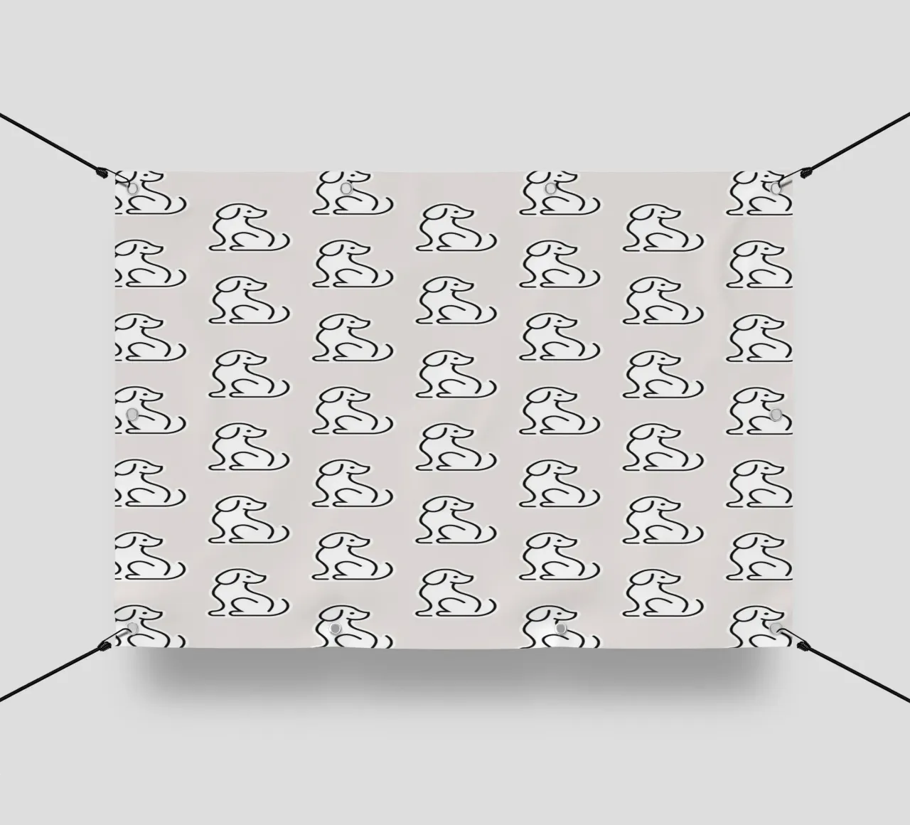 Dog Grey Pattern #1 telo in pvc da kathrinmay