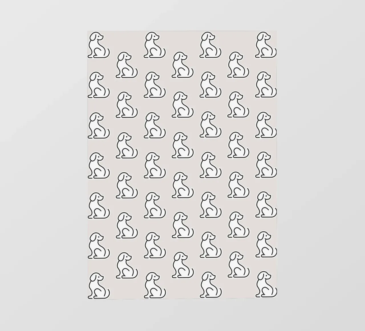Dog Grey Pattern #1 telo in pvc da kathrinmay