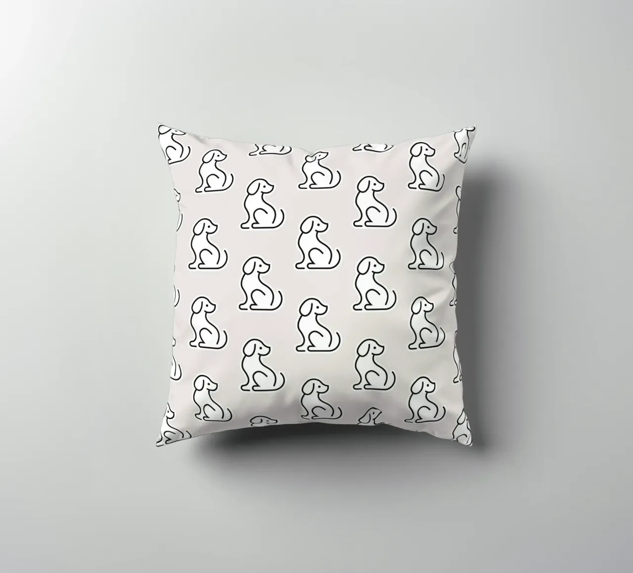 Dog Grey Pattern #1 cuscino da kathrinmay