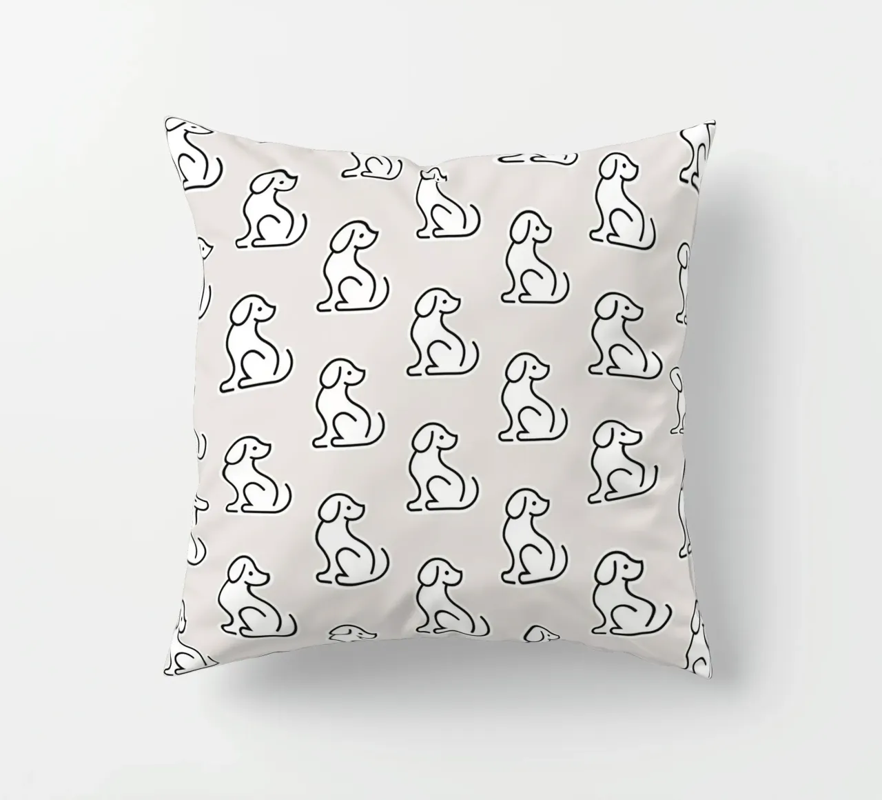 Dog Grey Pattern #1 cuscino da kathrinmay