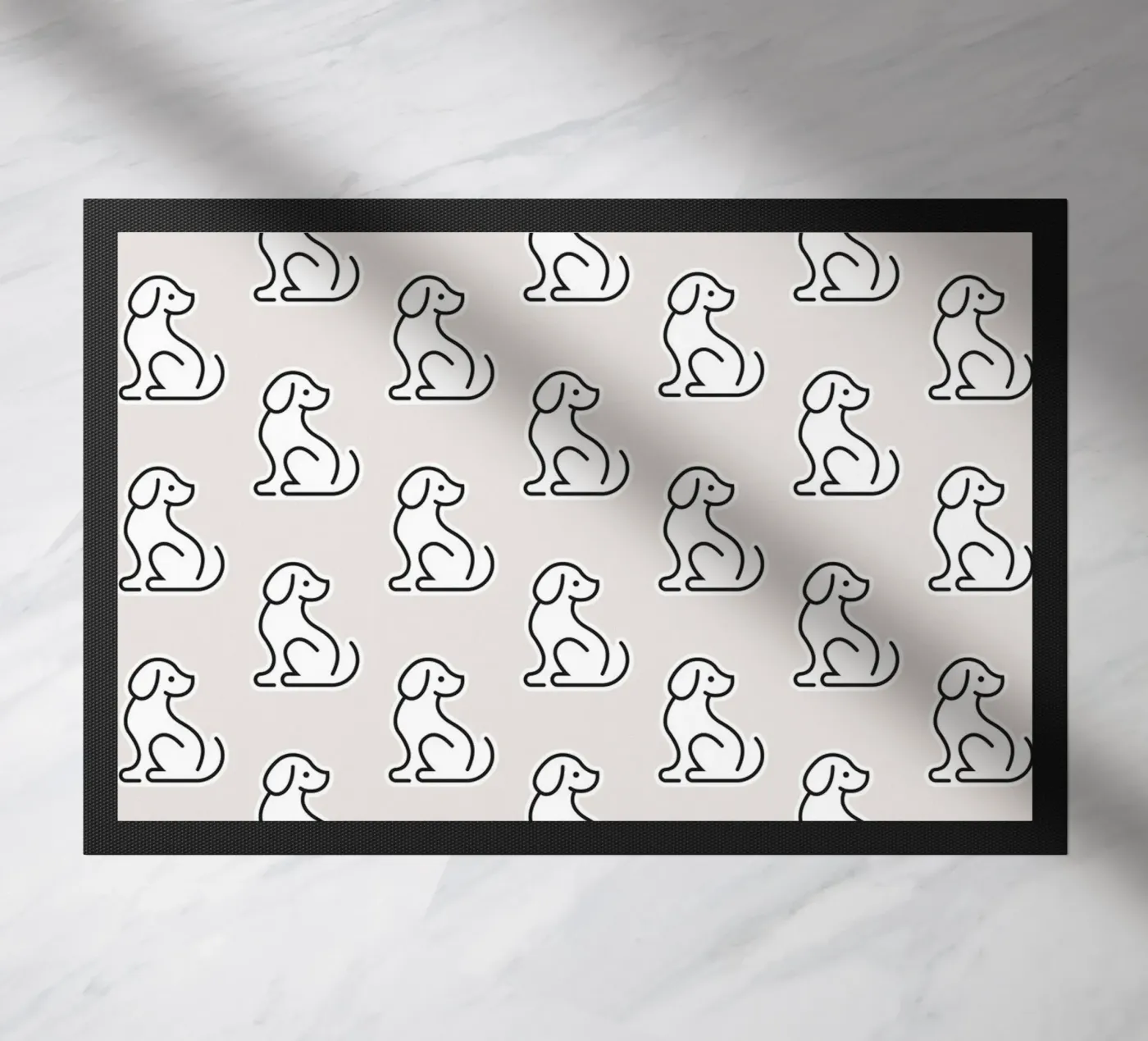 Dog Grey Pattern #1 deurmat van kathrinmay