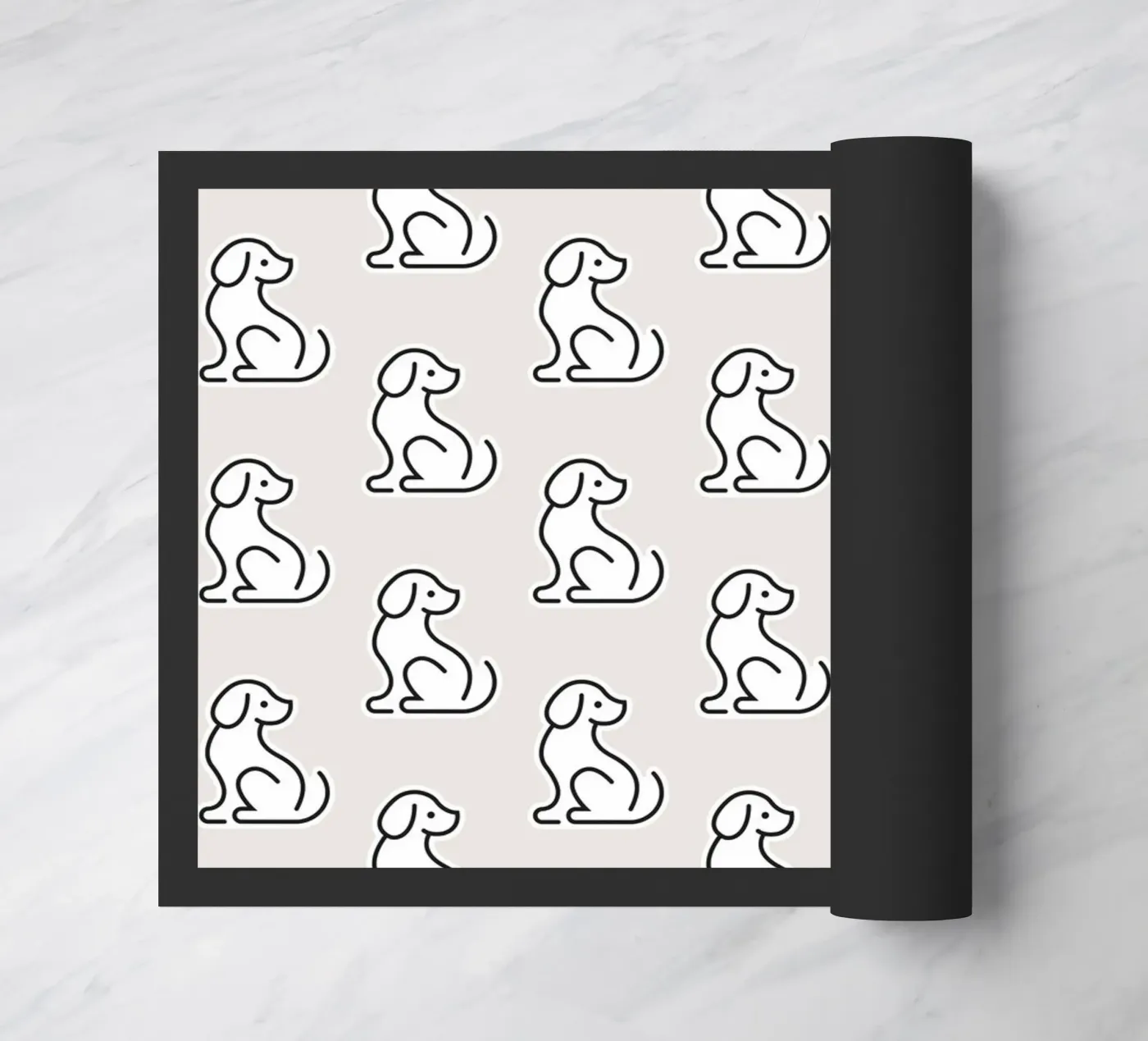 Dog Grey Pattern #1 deurmat van kathrinmay