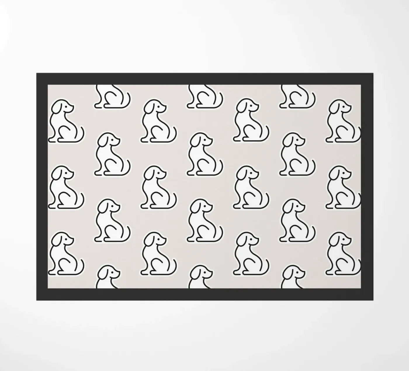 Dog Grey Pattern #1 deurmat van kathrinmay