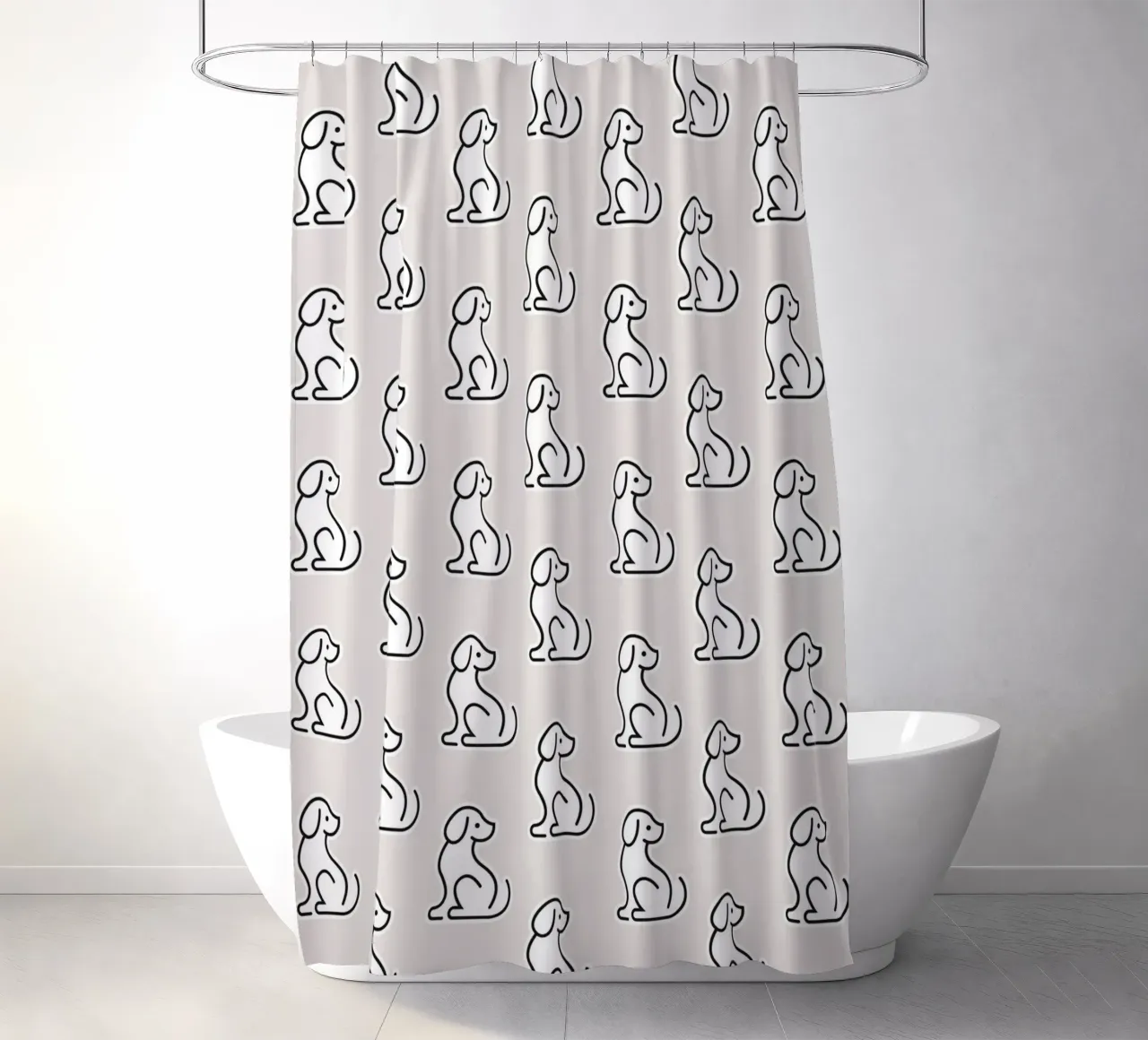 Dog Grey Pattern #1 tenda da doccia da kathrinmay