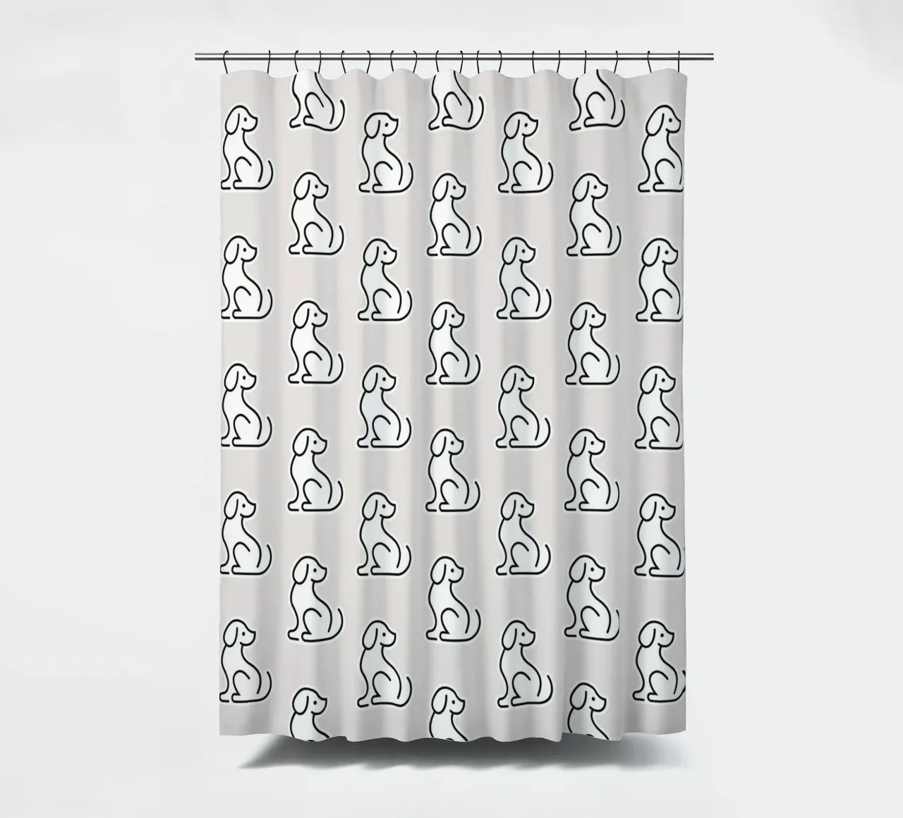Dog Grey Pattern #1 tenda da doccia da kathrinmay