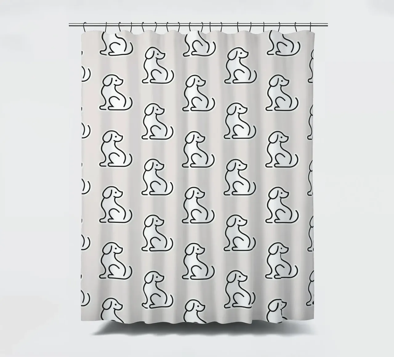 Dog Grey Pattern #1 tenda da doccia da kathrinmay