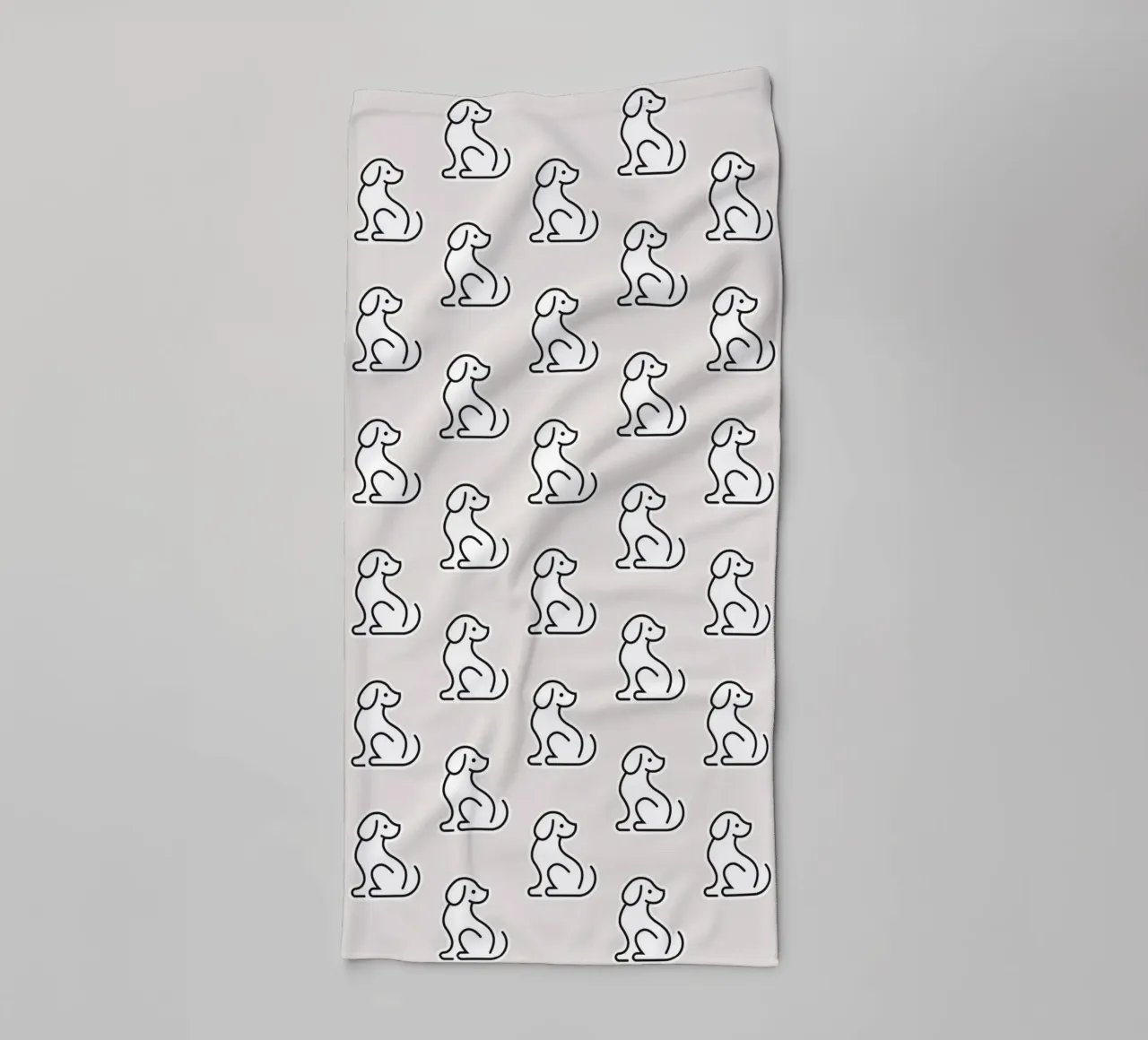 Dog Grey Pattern #1 asciugamano da bagno da kathrinmay