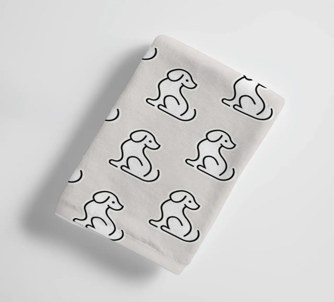 Dog Grey Pattern #1 asciugamano da bagno da kathrinmay