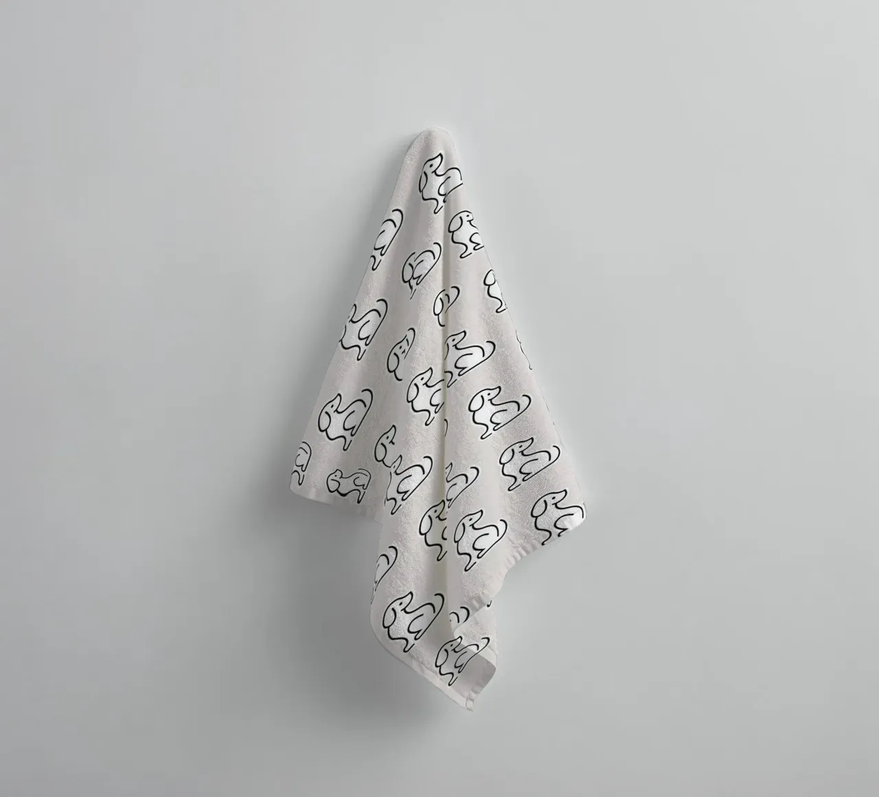 Dog Grey Pattern #1 asciugamano da bagno da kathrinmay